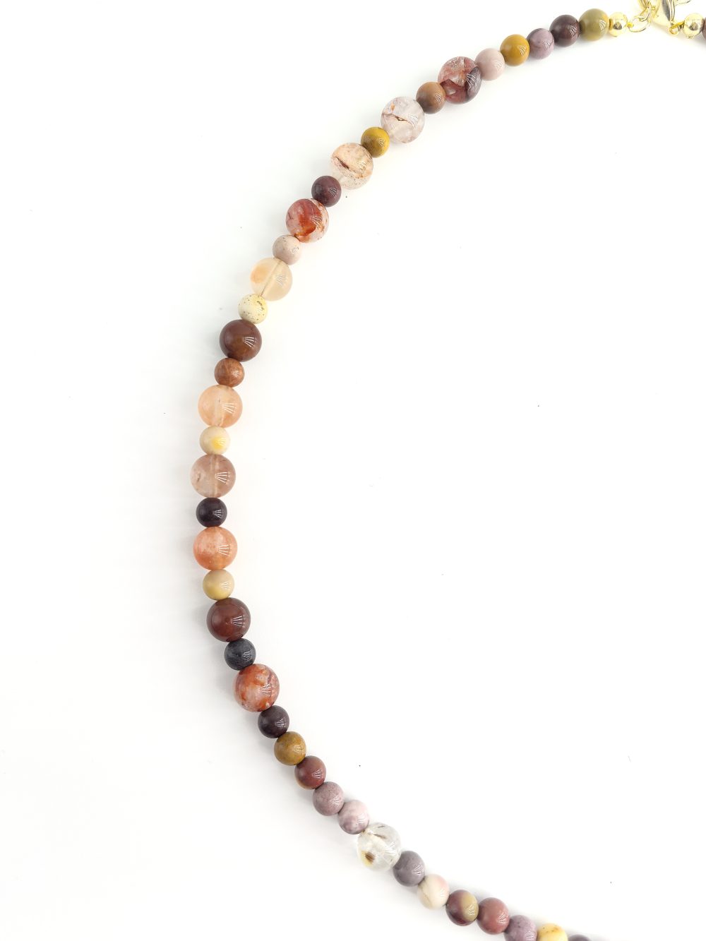 Autumn Sunbeam Necklace, Natural Jasper, Golden Pendant - Image 3