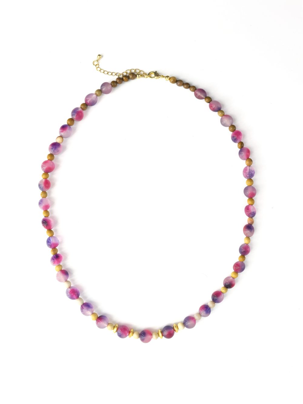 Quartz Harmony Necklace, Retro Dye, Golden Accents